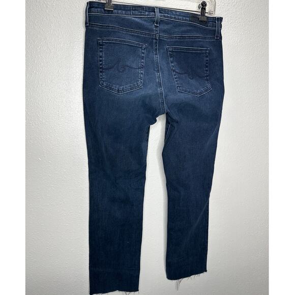 AG Dark Wash The Harper Essential Straight Raw Hem Jeans 29 - Picture 7 of 15